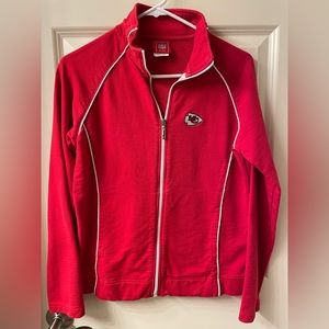 Vintage Rare Kansas City Chiefs zip front jacket yoga pockets NFL For Her
